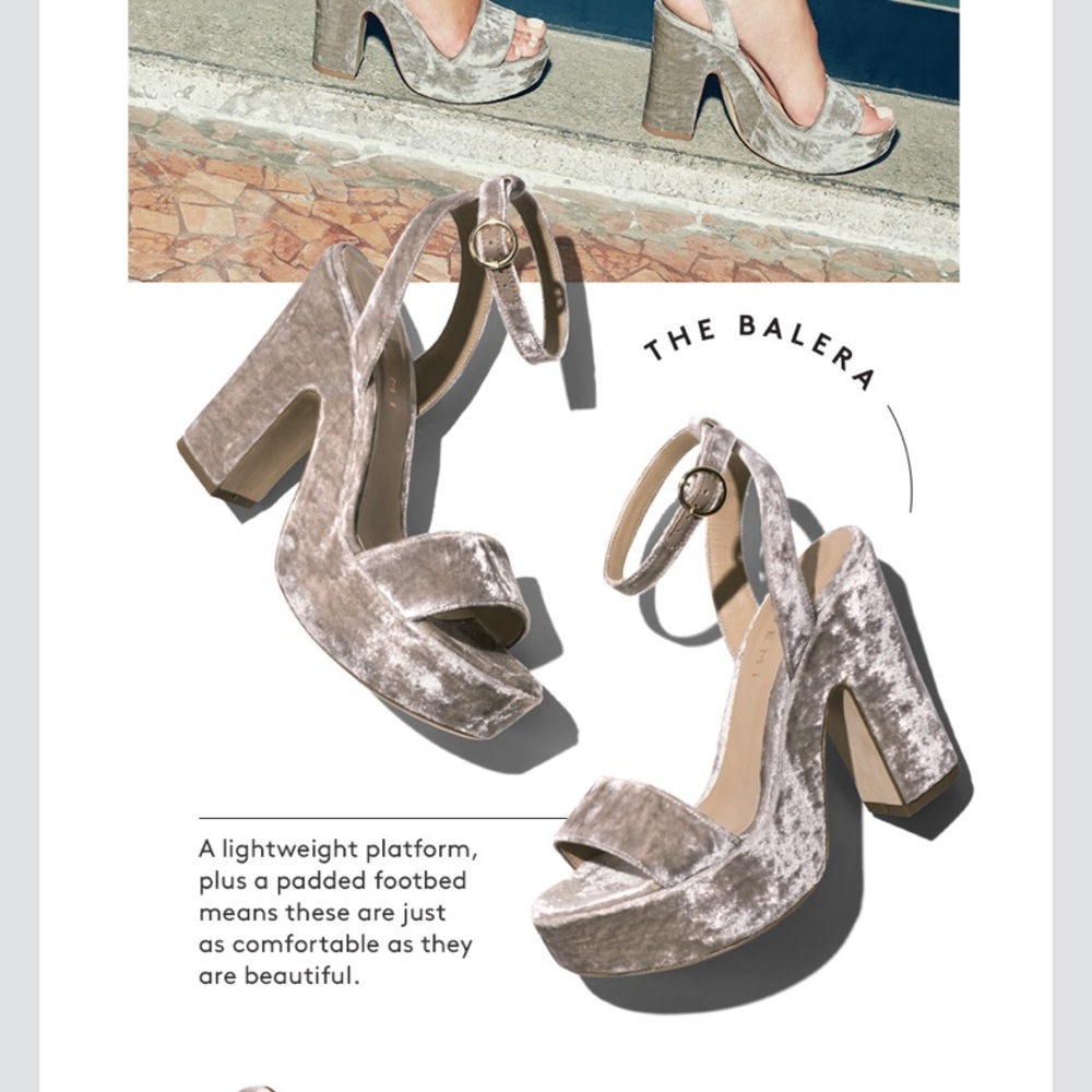 M. Gemi Balera crushed velvet platform heels